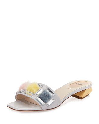 fendi fantasia sandals|Sandals & Mules .